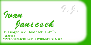 ivan janicsek business card